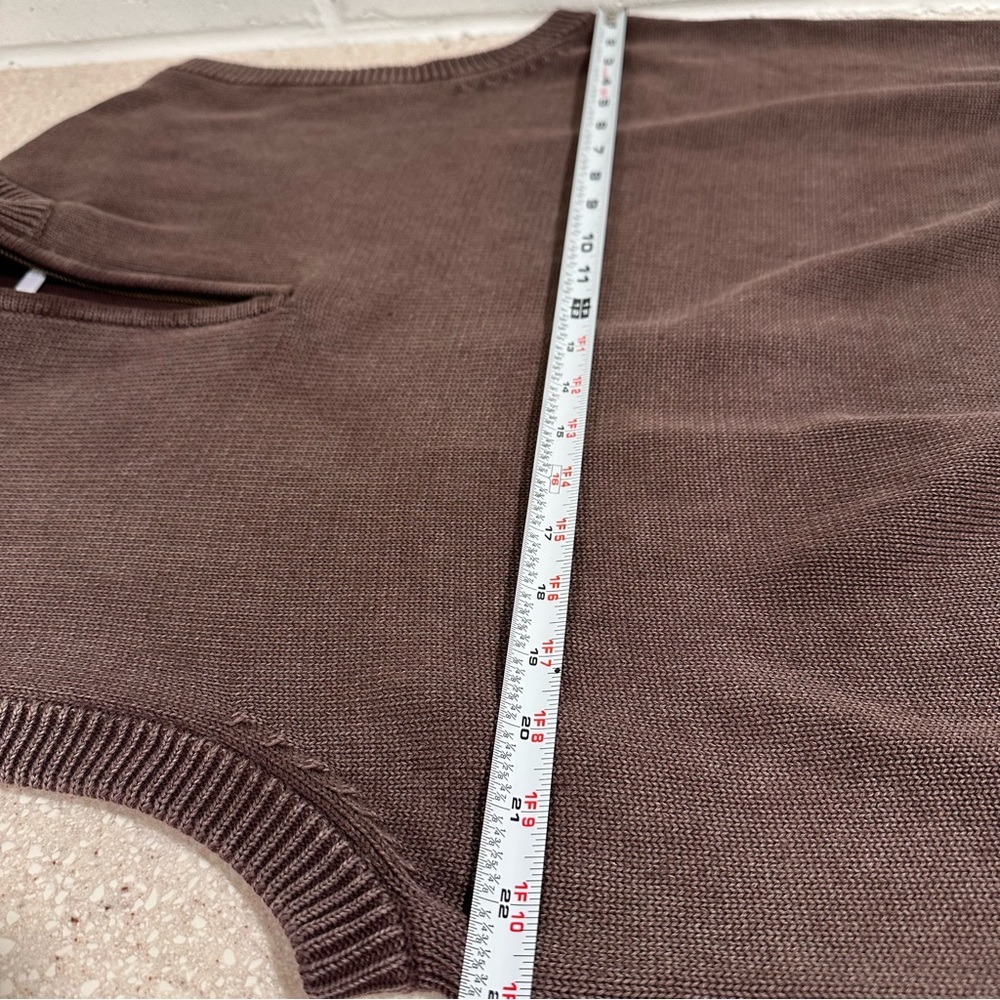 FREE* Red Head BassPro Shops Brown Sweater Vest Cotton 1/4 zip Mock Neck Size XL - Picture 15 of 16